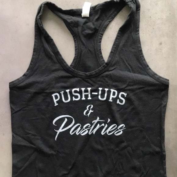 Push-ups & Pastries Racer Back Tank Top - Picture 2 of 2